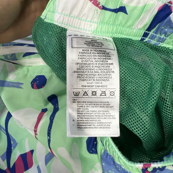 Adidas Swim Trunks Men‎ Size Large Hawaiian Theme Green - Picture 5 of 8